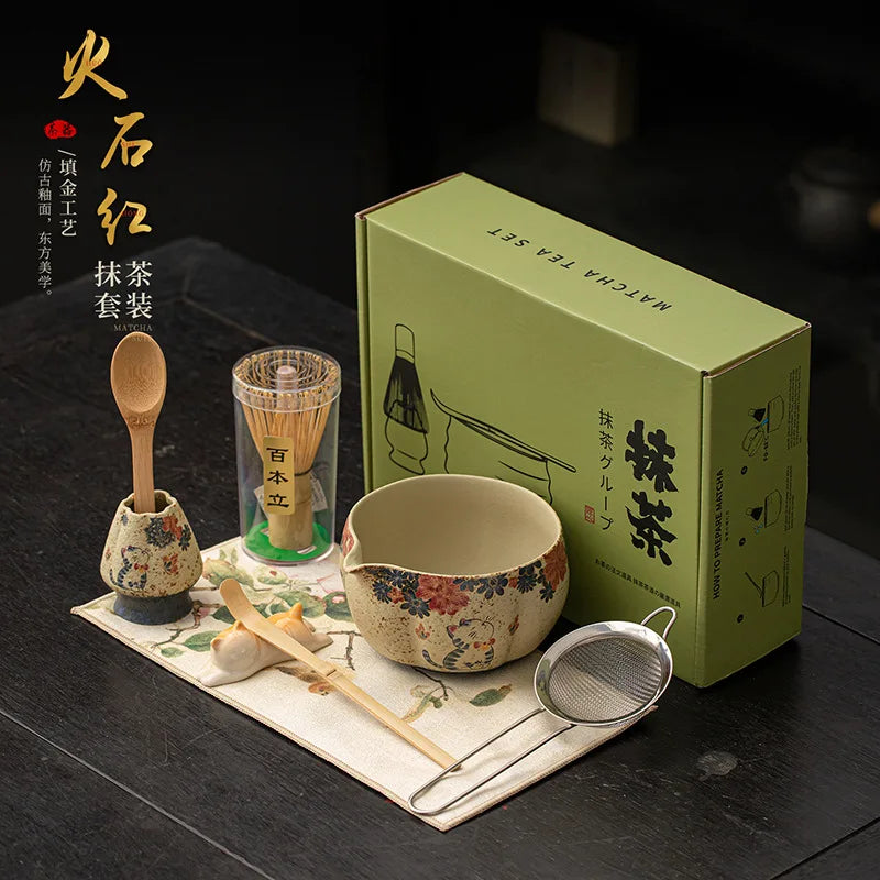 Japanese Matcha Making Set with Bamboo Whisk & Bowl - Artisanal Tea Tools