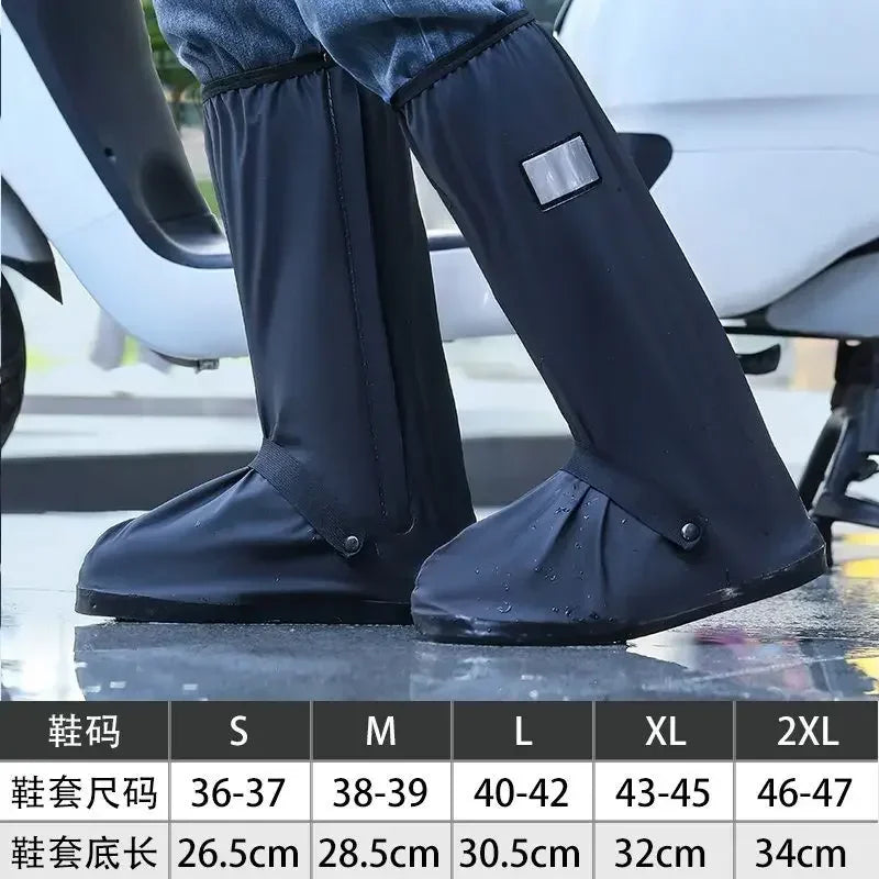 Waterproof Non-Slip High-Tube Shoe Covers for Outdoor Protection