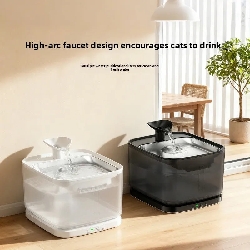 Smart 3.2L Pet Water Fountain Bottle - Stainless Steel Dispenser