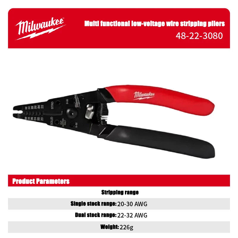 Milwaukee Low Voltage Wire Stripper & Cutter - Precision Tool