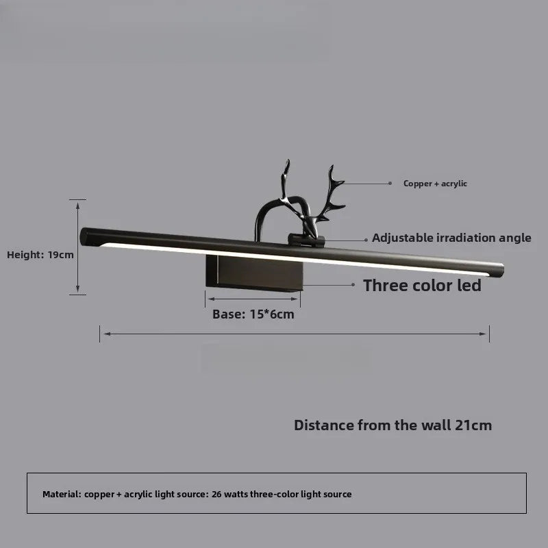 Modern Brushed Gold LED Bathroom Vanity Light Fixture