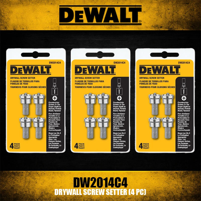 DEWALT Drywall Screw Setter - 4-Piece Durable Tool Set