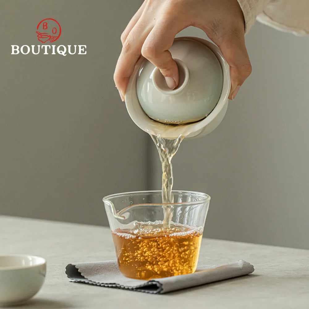 Vibrant Handmade Teaware Set for Outdoor Adventures - Portable & Stylish