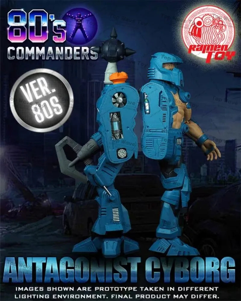 80s Commander Antagonist Cyborg Action Figure - 1/12 Scale Collectible Doll