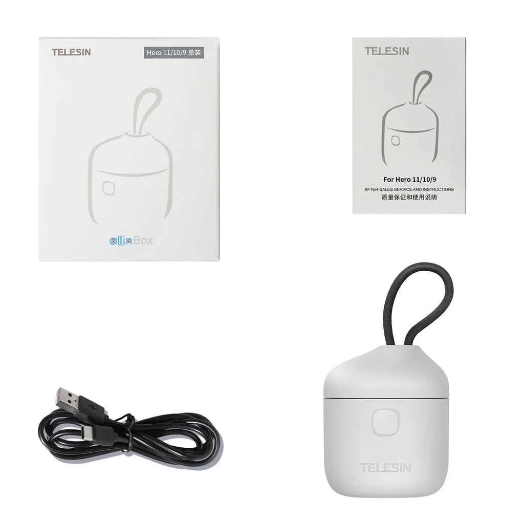 TELESIN Fast Charging Portable Charger for GoPro Hero 9-12
