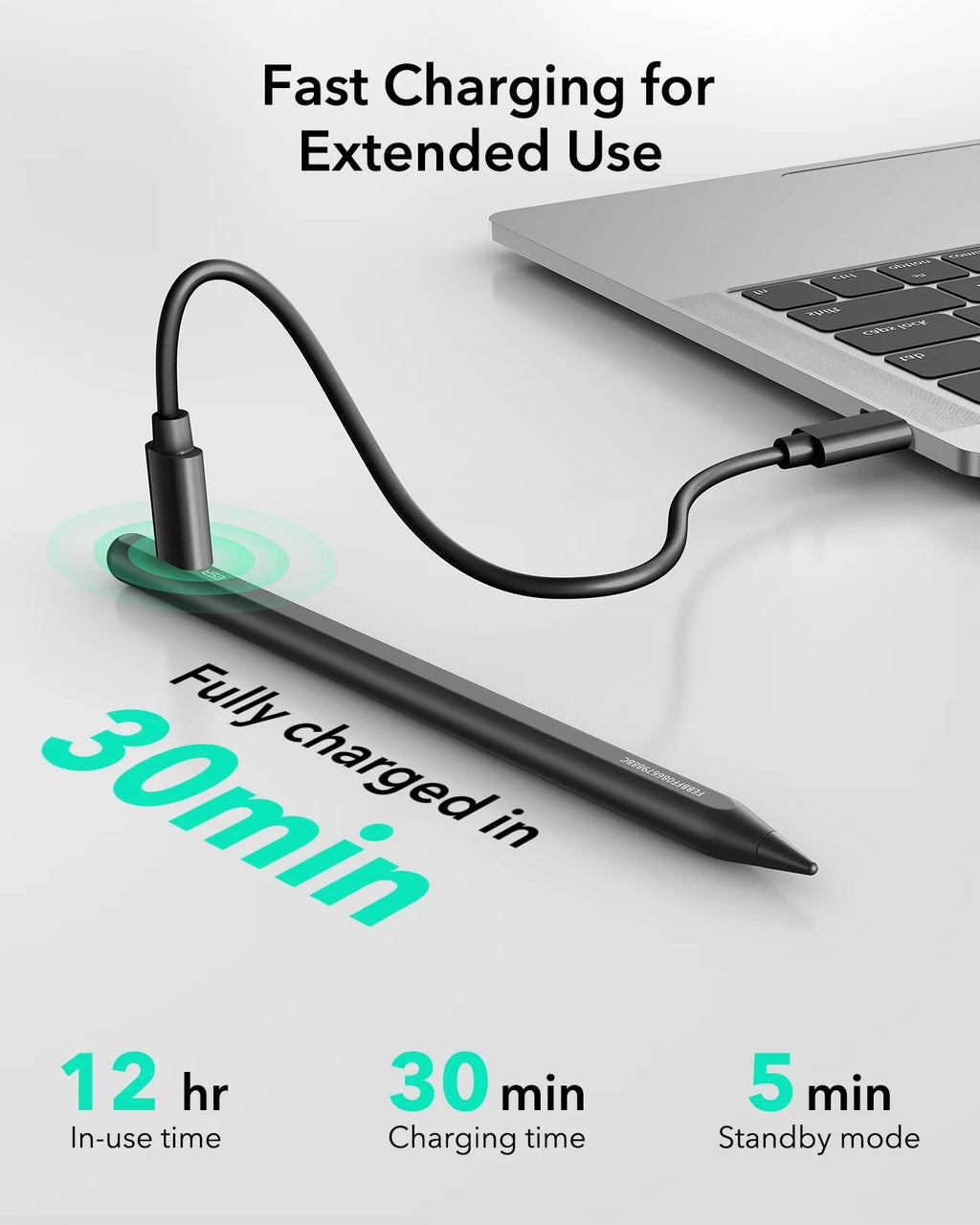 ESR Fast-Charging iPad Stylus with Palm Rejection (2018-2025)