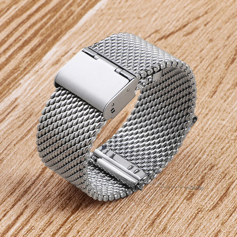 Universal Milanese Watchband - 18mm to 24mm Stainless Steel Strap