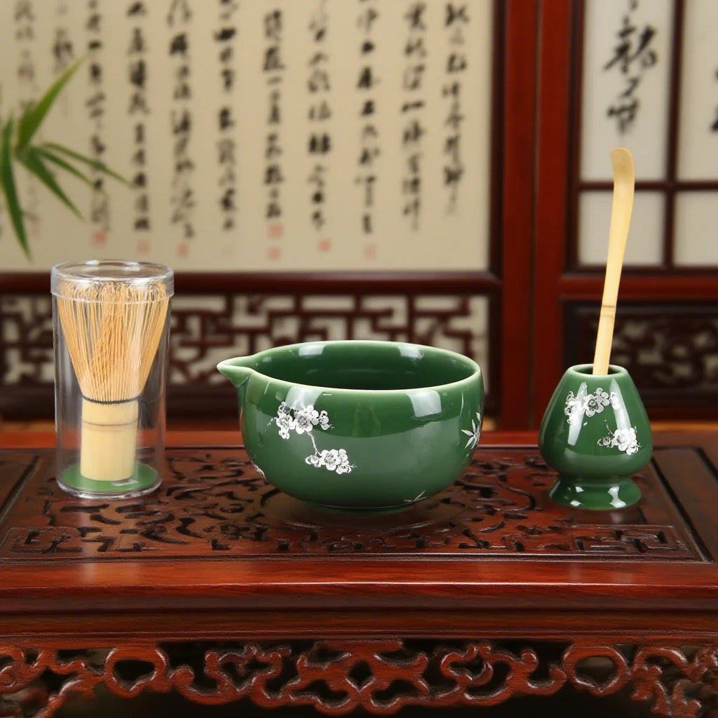 Premium Matcha Whisk Set – Bamboo Whisk, Bowl, Strainer & Scoop