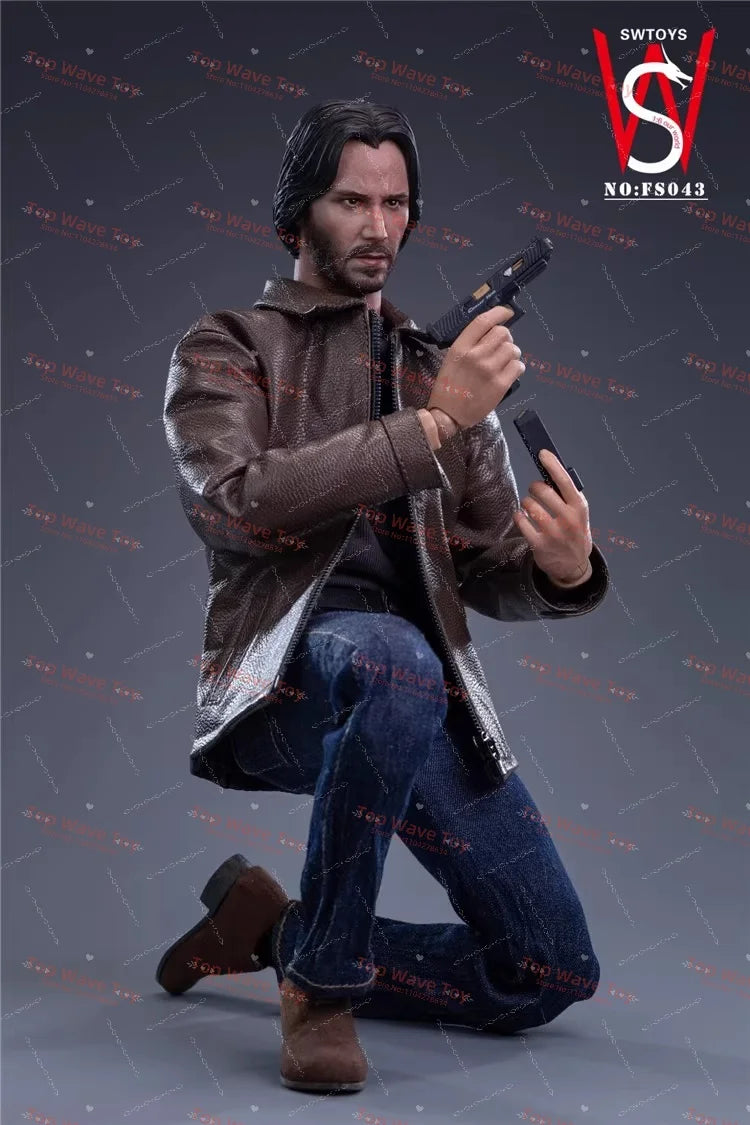 John Wick Action Figure Set with Dog - 1/6 Scale Collectible Toy