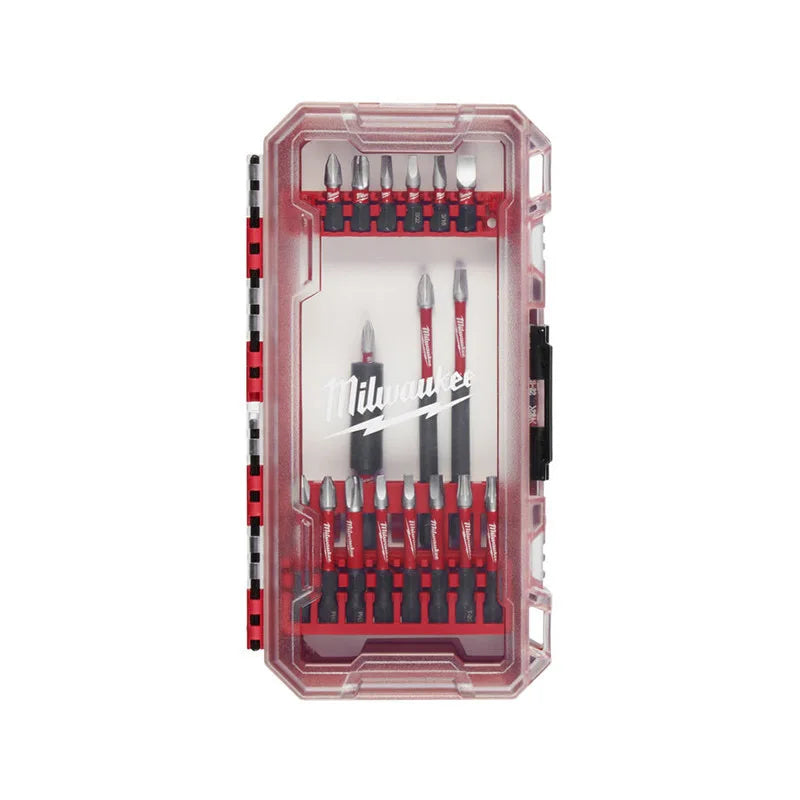 Milwaukee 18-Piece Shockwave Impact Bit Set - High Strength & Versatile