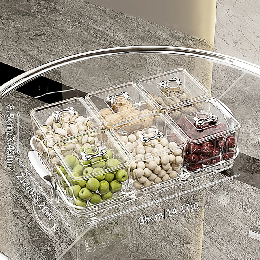 4/6 Compartment Clear Plastic Storage Tray – Durable & Eco-Friendly