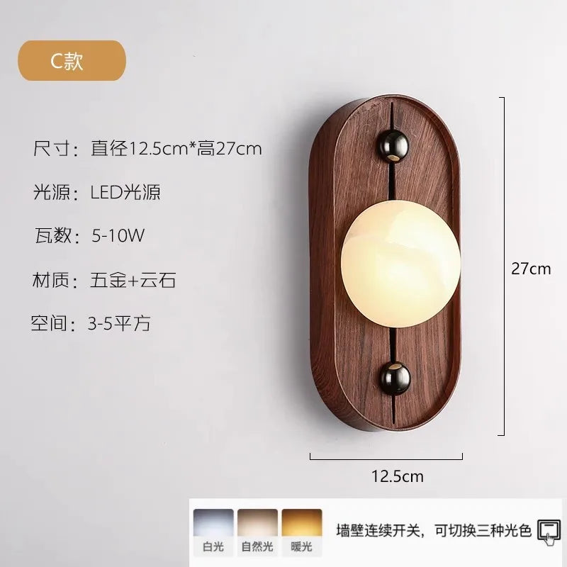 Elegant Alabaster LED Wall Lamp - Modern Indoor Accent Lighting
