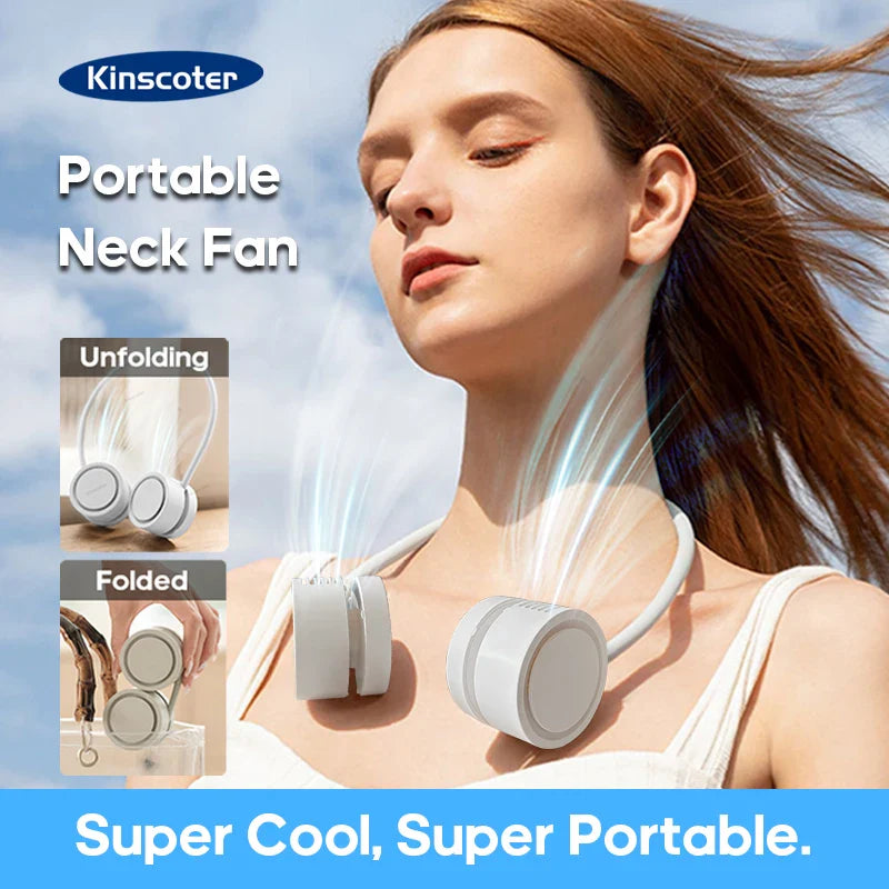Rechargeable Bladeless Neck Fan - Portable Hands-Free Cooling