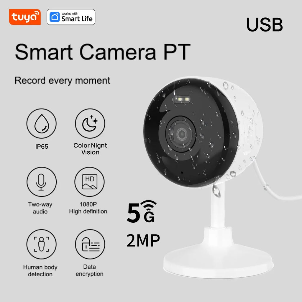 Tuya Smart 1080P Wi-Fi Security Camera with Real-Time Alerts & Audio
