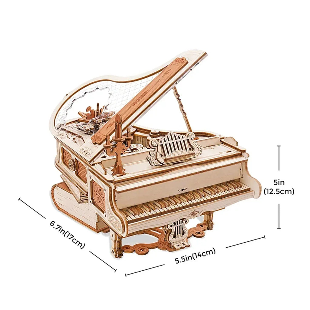 ROBOTIME 3D Wooden Mechanical Music Box - Perfect Gift for Music Lovers
