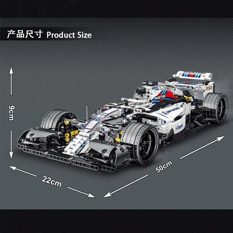 1152pcs F1 Building Blocks Sports Car Model Kit for Kids and Teens