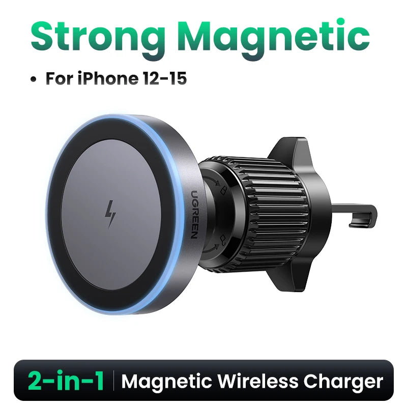 UGREEN 15W Magnetic Wireless Charger Stand for iPhone 15/16 Pro Max