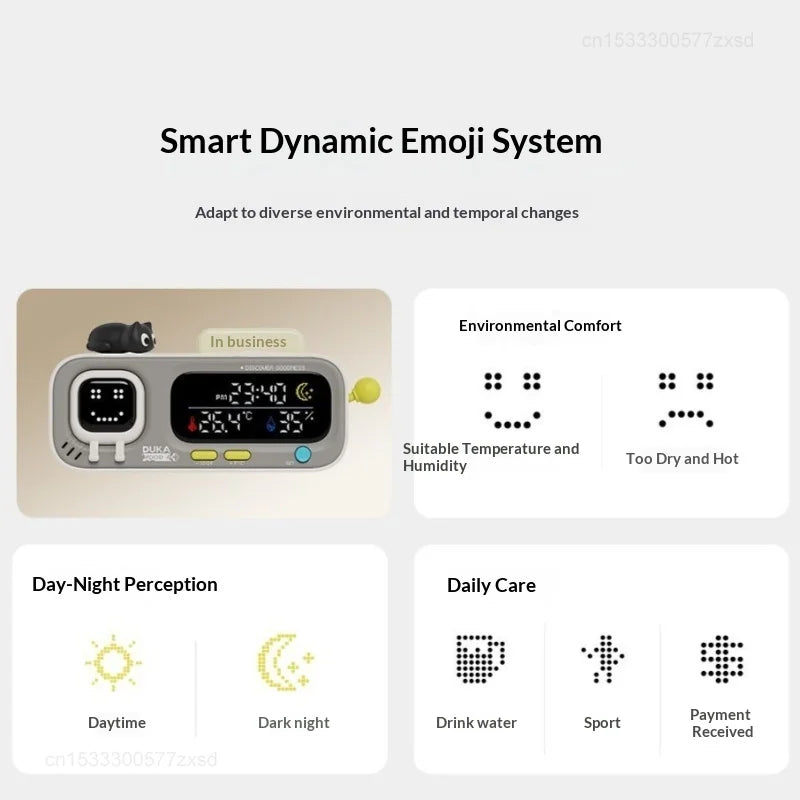 DUKA MOODA Smart Temperature & Humidity Clock Hygrometer Decor