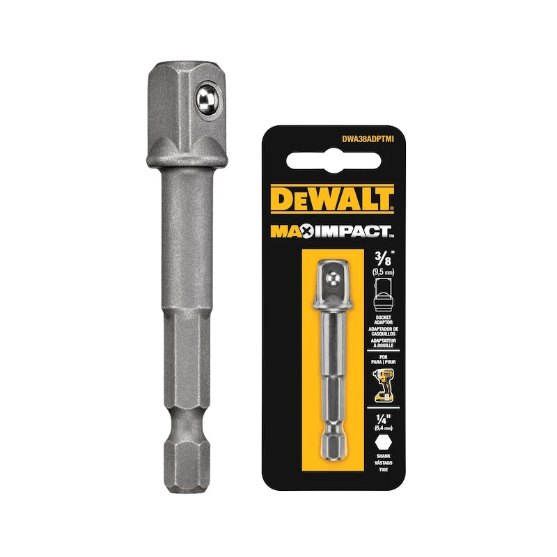 DEWALT 1/4" to 1/2" & 3/8" Square Adapter for Impact Drivers