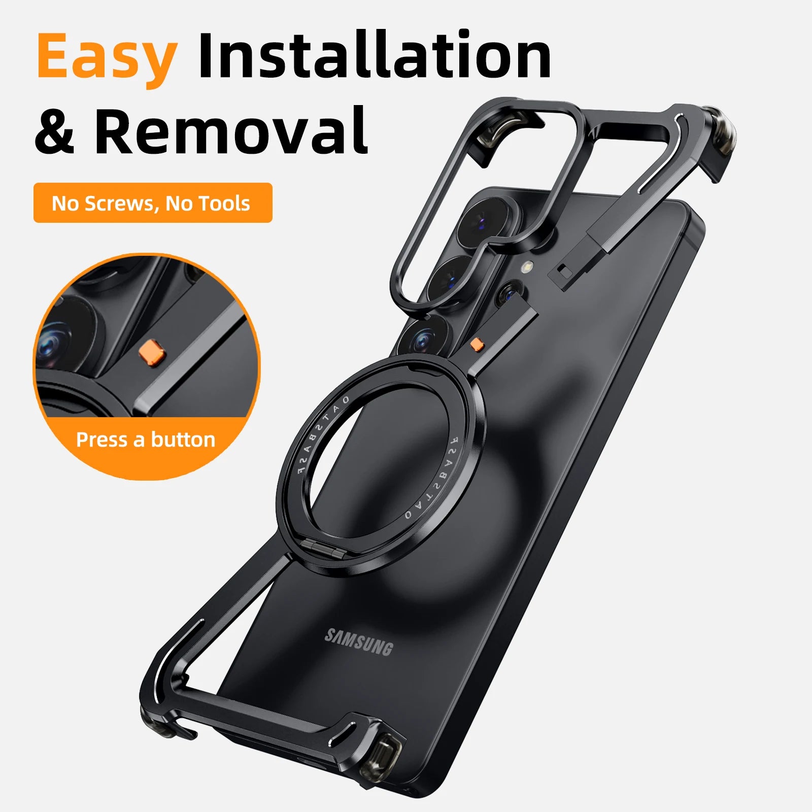 Oatsbasf Slim Case for Samsung Galaxy S26 - 360° Rotating Stand