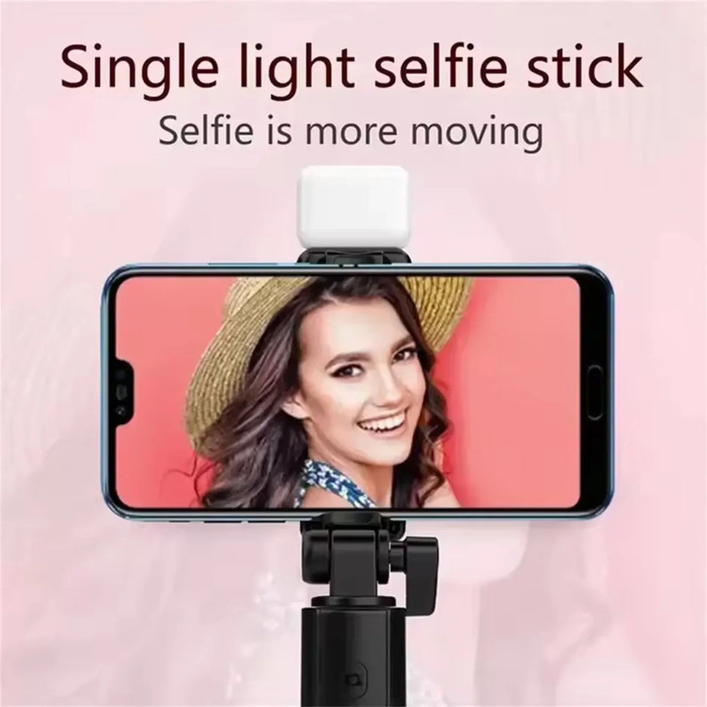 Bluetooth Selfie Stick Tripod with Remote & Fill Light - R1S