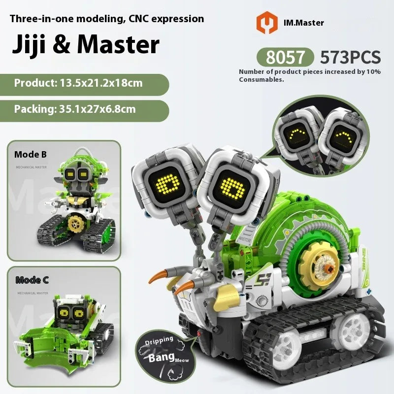 3-in-1 LED Robot Building Block Set for Kids - DIY Educational Toy