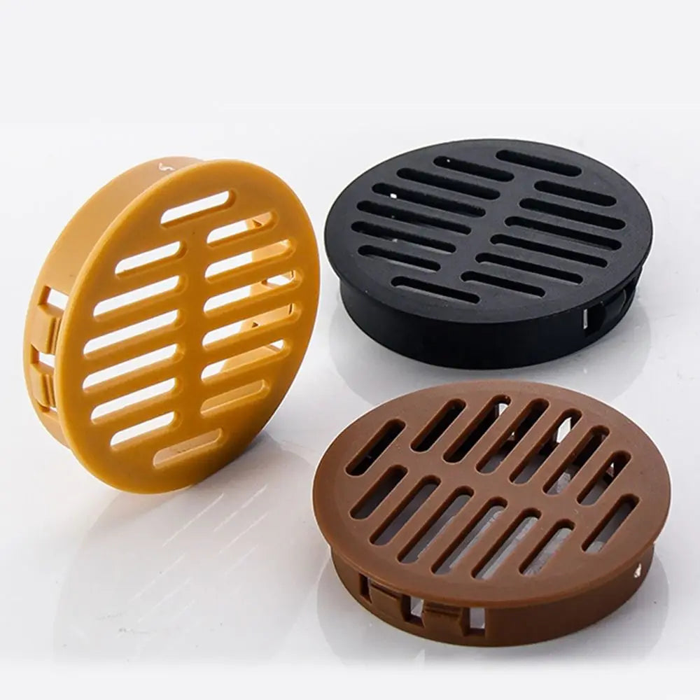 4Pcs Round Plastic Louver Vent Cover for Cabinet & Furniture
