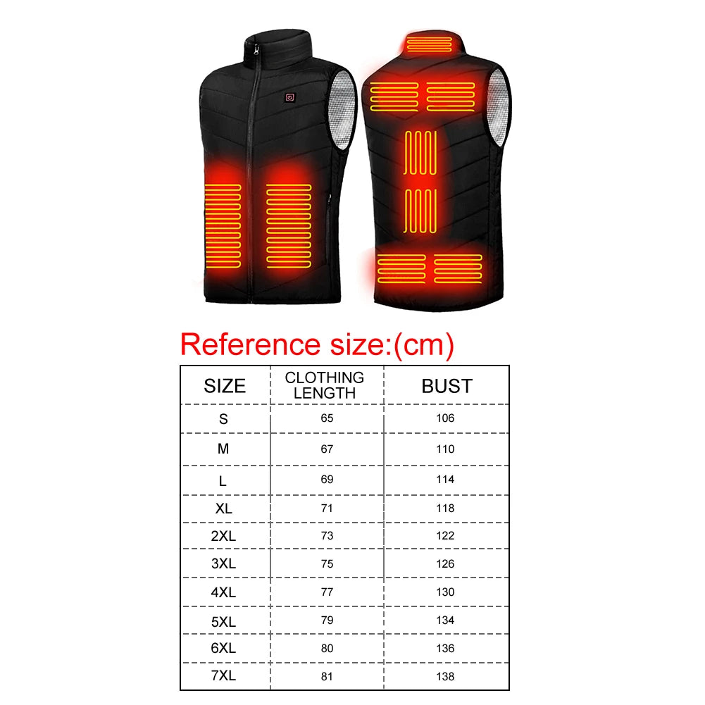 Sikiwind Electric Heated Vest for Men - 9 Heating Zones