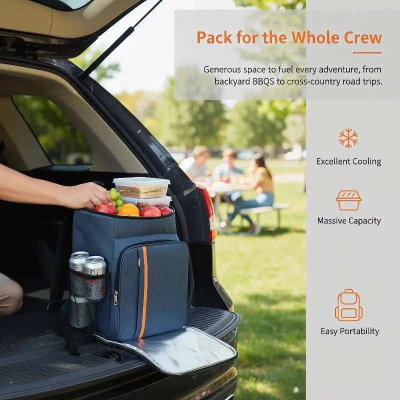 Leakproof Insulated Cooler Backpack - Large Waterproof Storage for Adventures