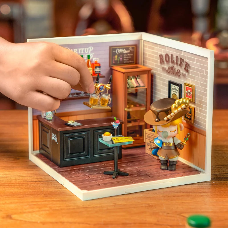 Robotime Rolife Super Creator Dollhouse Building Blocks - Yum Burgers Bar