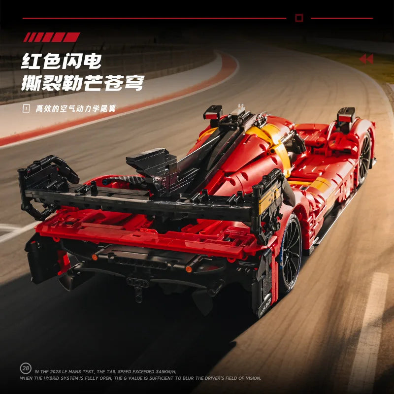1:8 Scale Super Sport Racing Car Building Blocks for Kids