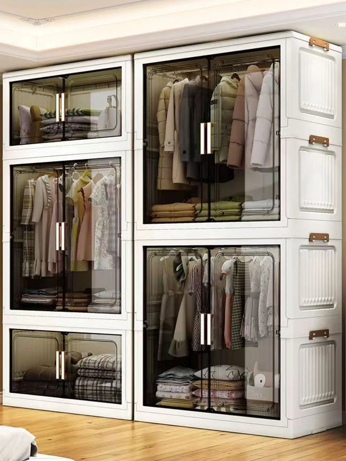 Folding Storage Cabinet - Multi-Use Organizer for Home & Kitchen