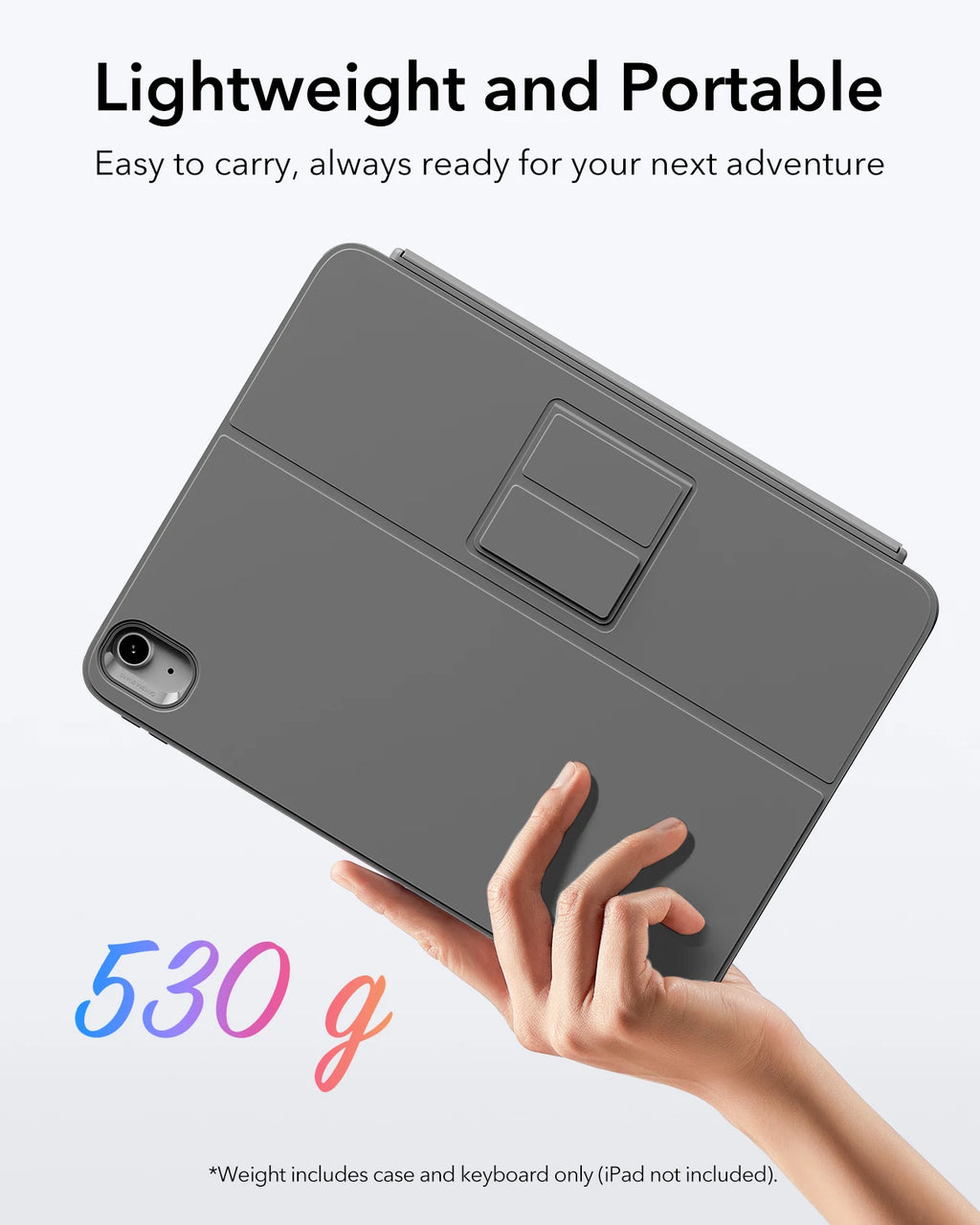 ESR UltraLight iPad Keyboard Case with Magnetic Detachable Design