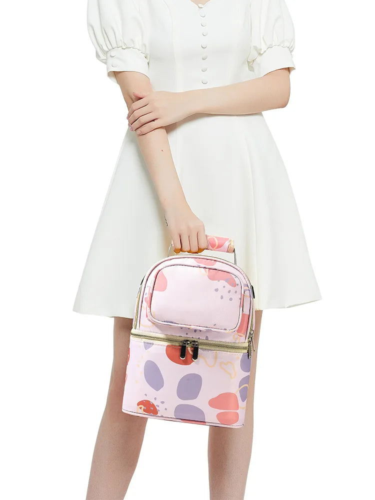 Portable Oxford Insulated Breastmilk Cooler Bag for Moms on the Go