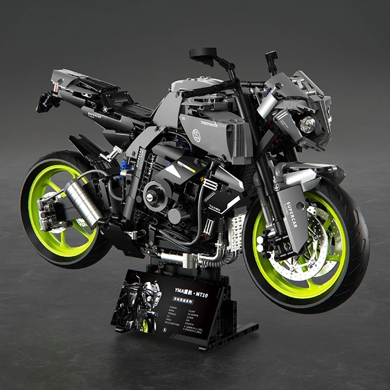 Creative Building Blocks: 1900+ Pieces Motorcycle STEM Kit