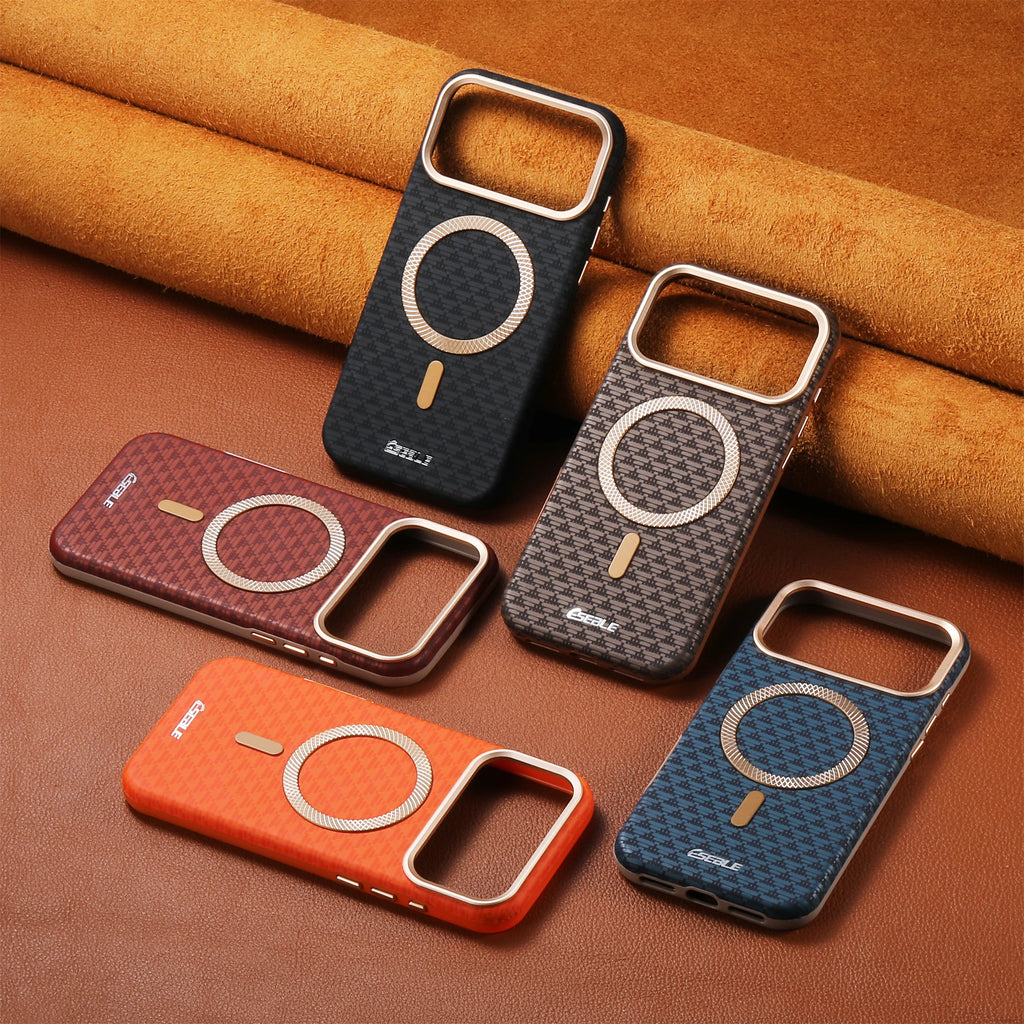 Luxury Magnetic Leather Phone Case for iPhone 13-17 Pro Max