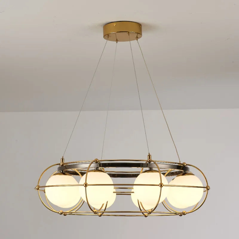 Nordic Modern Minimalist Glass Ball LED Pendant Chandelier Lighting