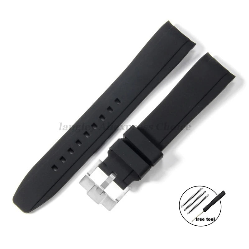 Versatile 20mm & 22mm Soft Rubber Watchband for Most Traditional Watches