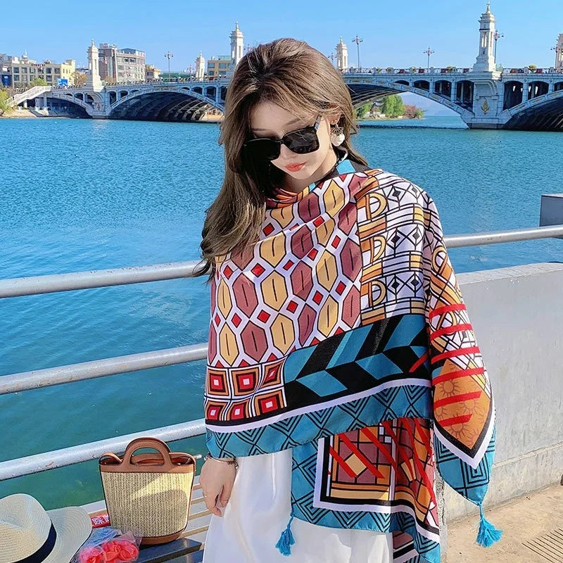 28 Stylish Travel Beach Shawls | 90x180cm Sunscreen Scarfs for Women