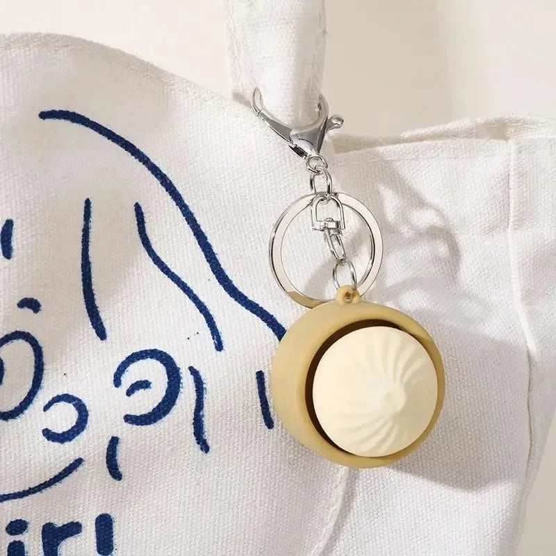 Cute Decompression Bun Keychain - Stress Relief Fun Gifts (1/2/4pcs)