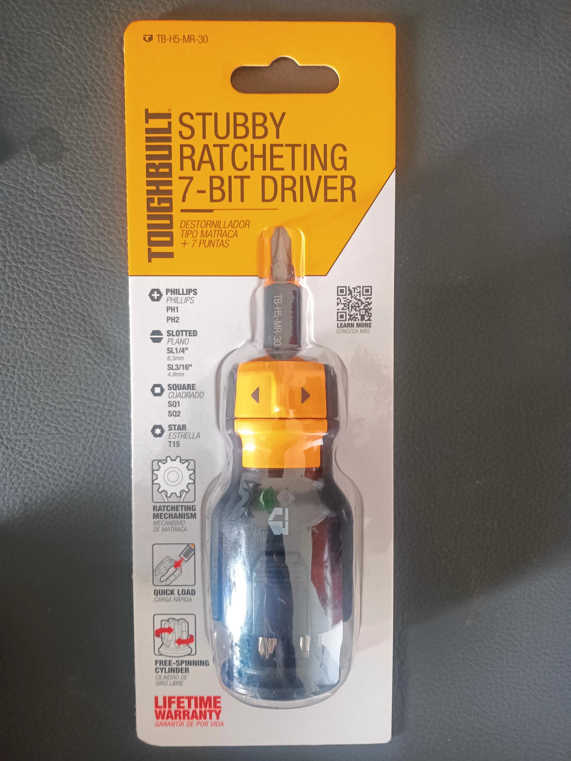 TOUGHBUILT Multi-Bit Ratcheting Screwdriver 9-Piece Set