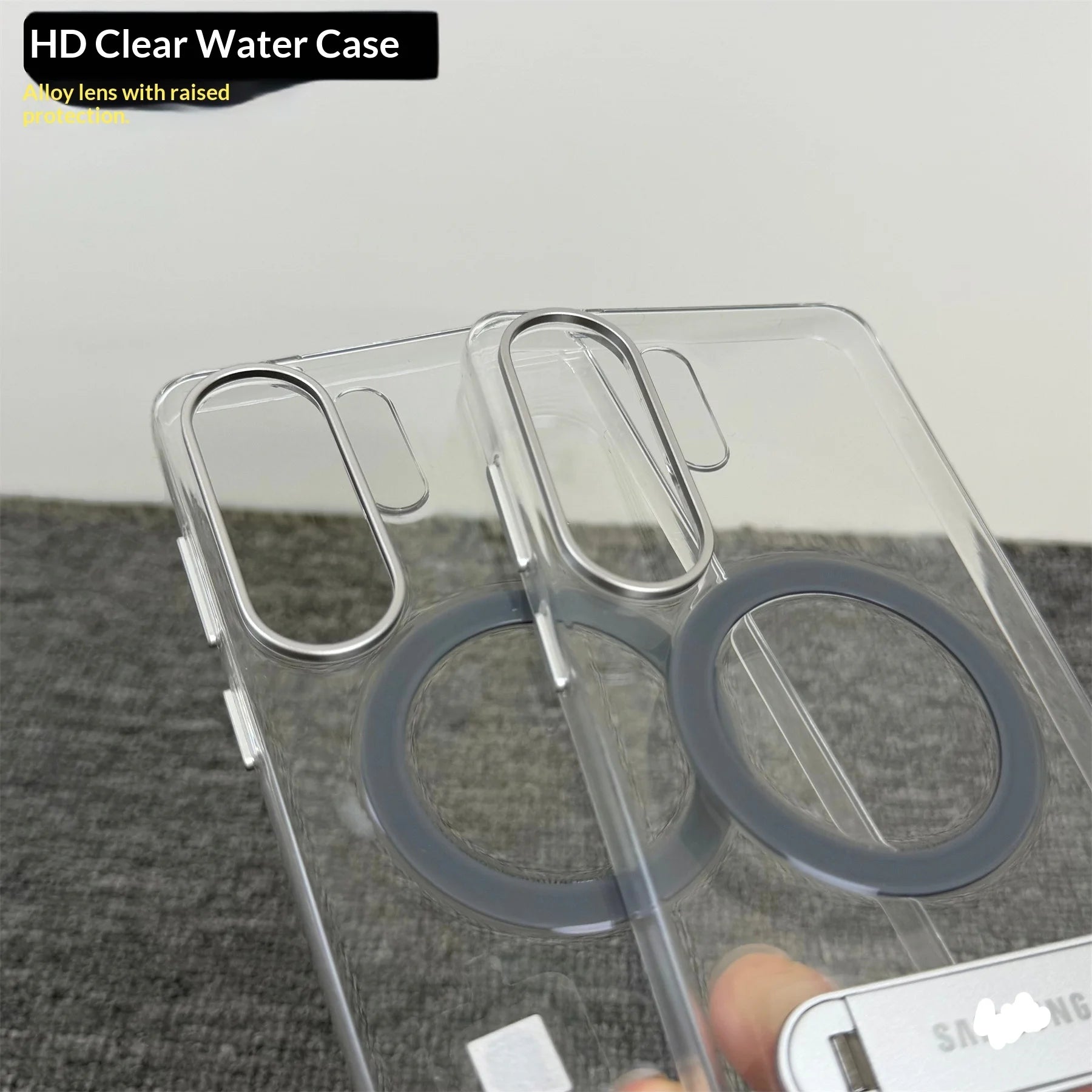 Slim Clear Phone Case for Samsung Galaxy S26 Ultra with Metal Stand