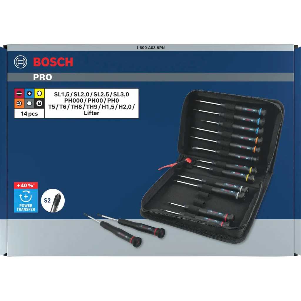 Bosch 14-Piece Precision Screwdriver Set for Effortless Screwdriving