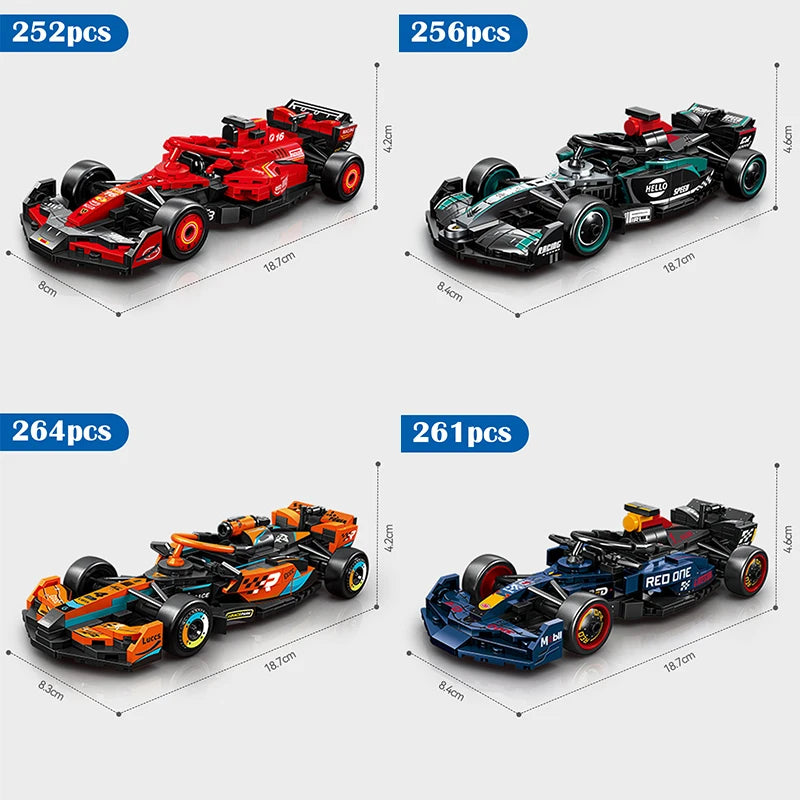 Exciting Supercar Building Block Kit - Red Race Car Toy for Kids