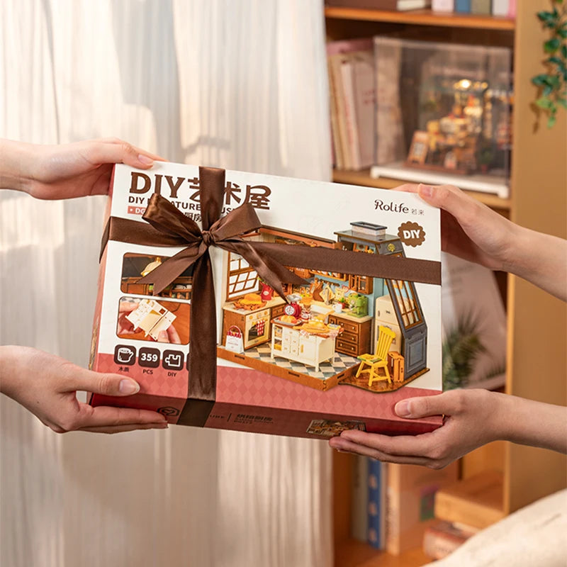 Robotime DIY Miniature Dollhouse Kit - Baking Kitchen Fun