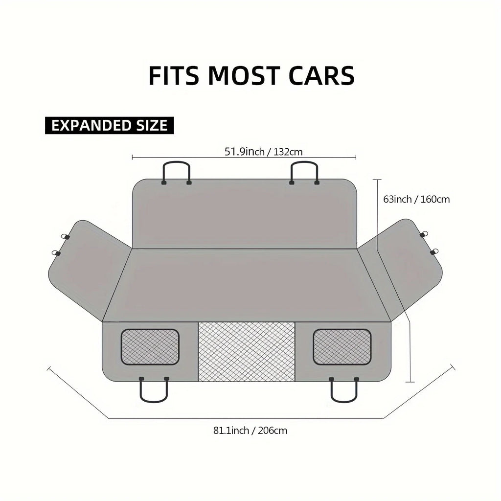 Waterproof Dog Seat Cover - Scratch-Proof Hammock for Cars