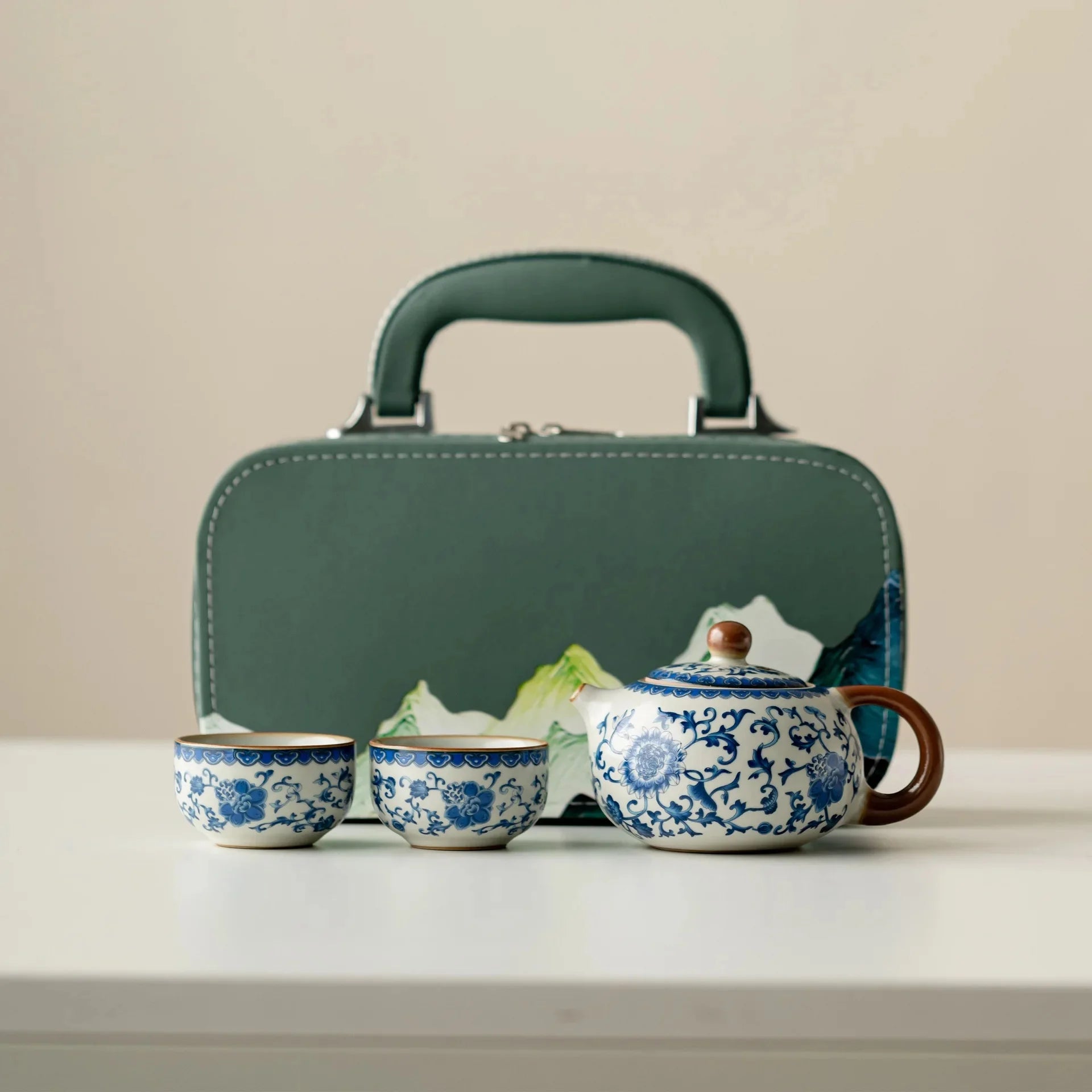 Elegant Portable Travel Tea Set - Anti-Scalding & Customizable