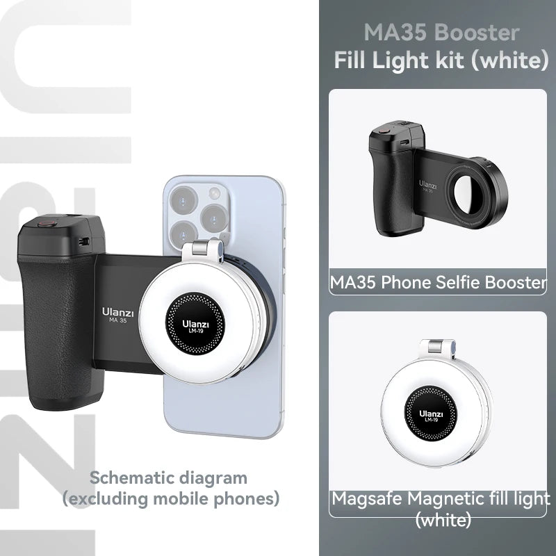 Ulanzi MA35 Selfie Phone Grip with Bluetooth Shutter & Stabilizer
