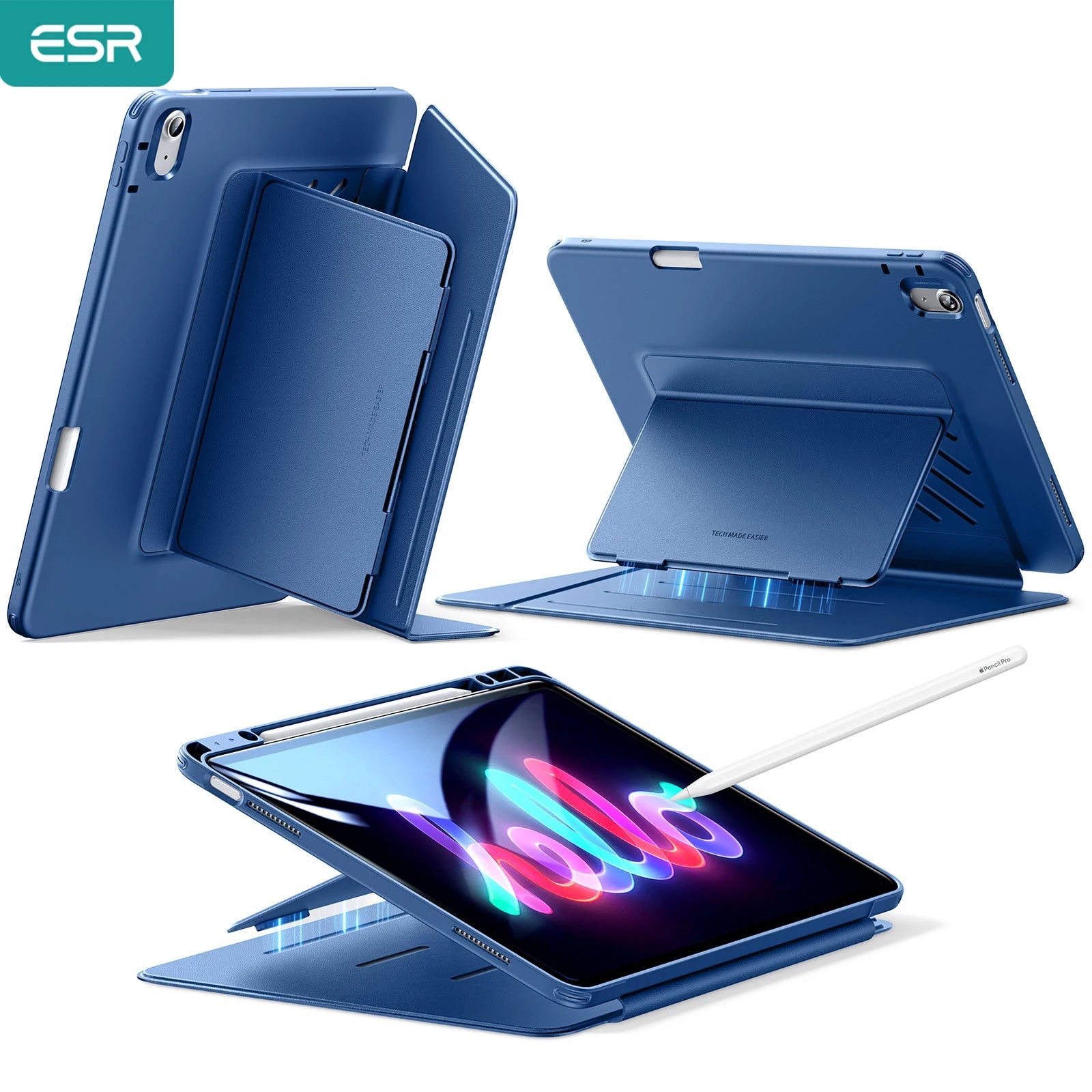 ESR iPad Case for 11th & 10th Gen - Lightweight Multi-Angle Stand