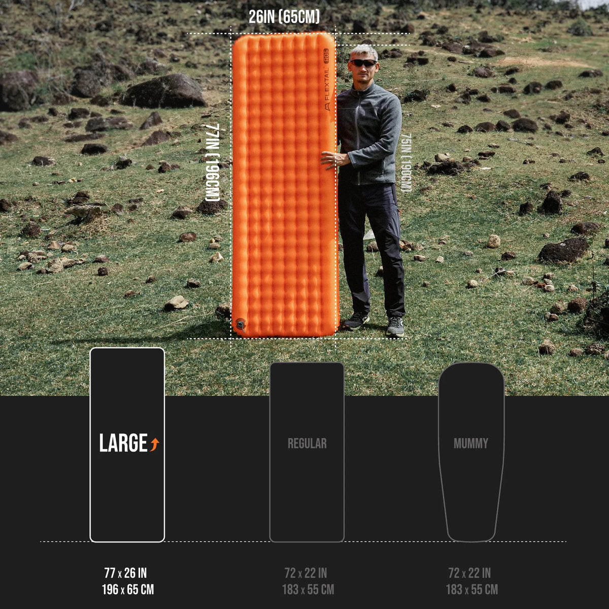 FLEXTAIL TINY MATTRESS PLUS 2 – Ultralight Insulated Camping Mattress